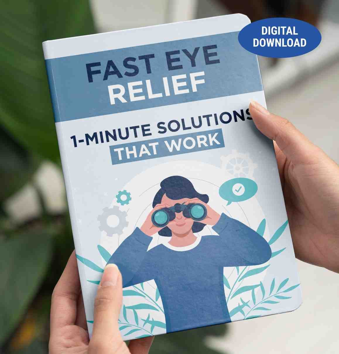 Fast Eye Relief 1-Minute Solutions That Work — free digital bonus eBook with OptiPlax 6 bottle order — sleep position eye yoga dark circles puffiness relief