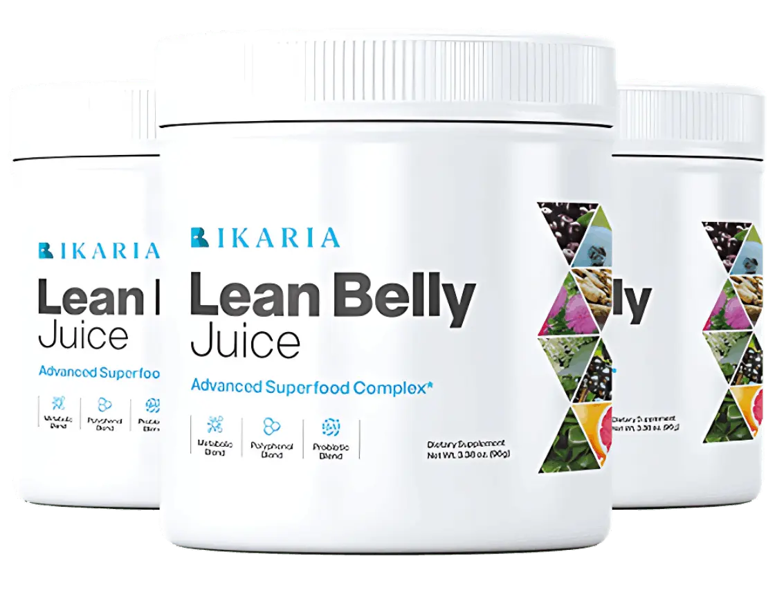 Ikaria Lean Belly Juice Advanced Superfood Complex — three tubs
