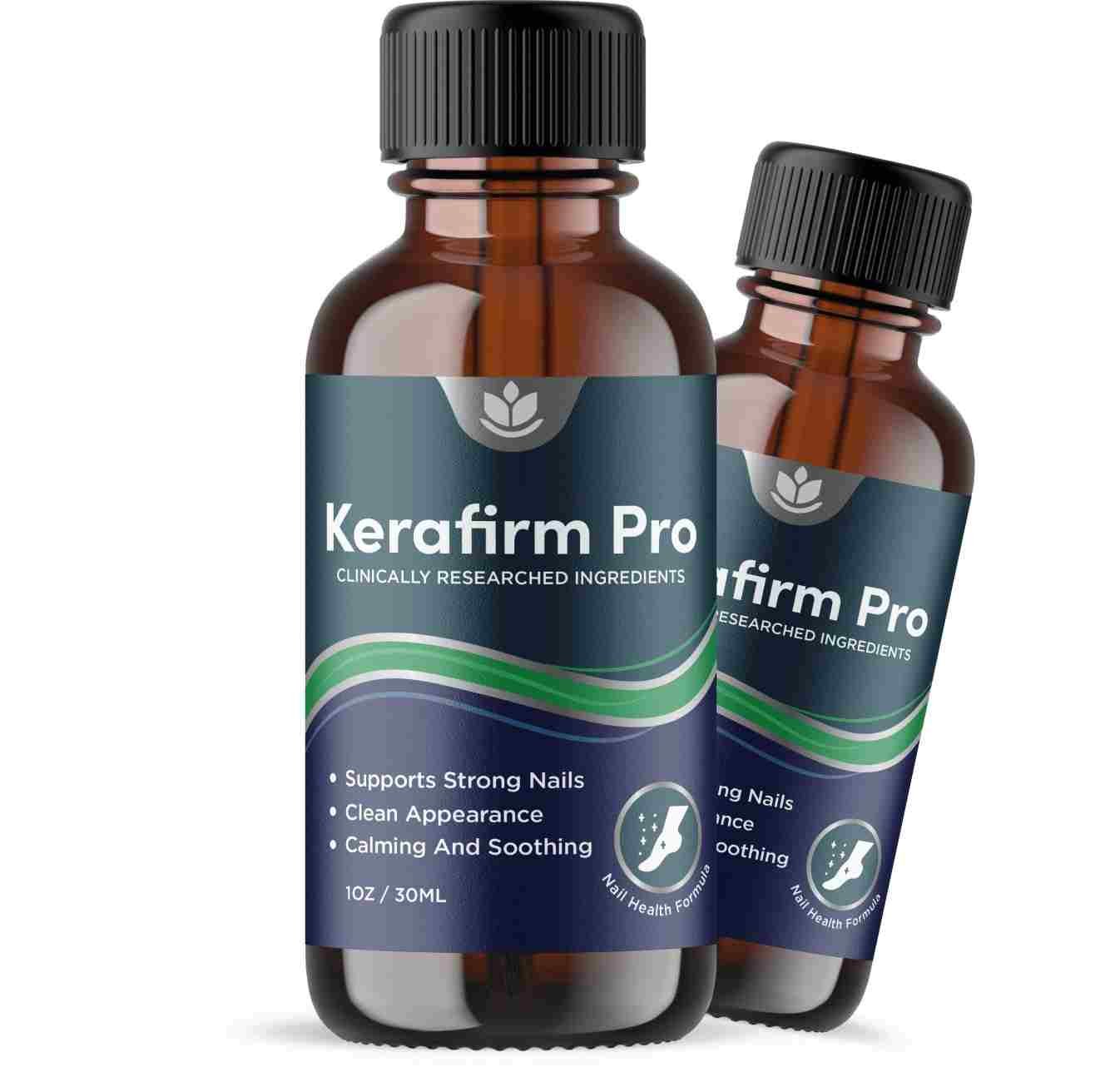Kerafirm Pro brush applicator nail formula — 1oz amber glass bottle
