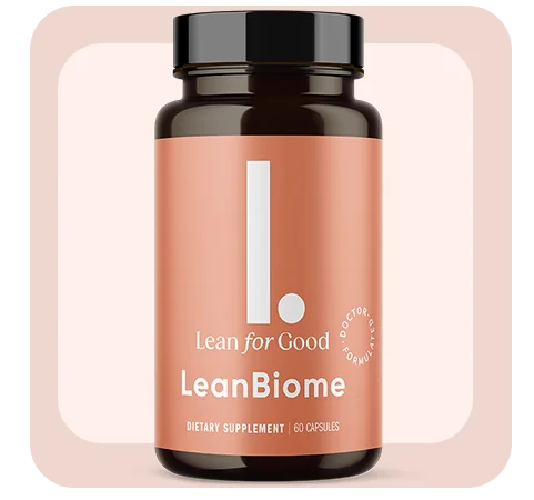 LeanBiome by Lean for Good — 60 capsules probiotic weight loss formula with Lean Bacteria Blend L. Gasseri L. Rhamnosus and Greenselect Phytosome for gut microbiome and fat loss