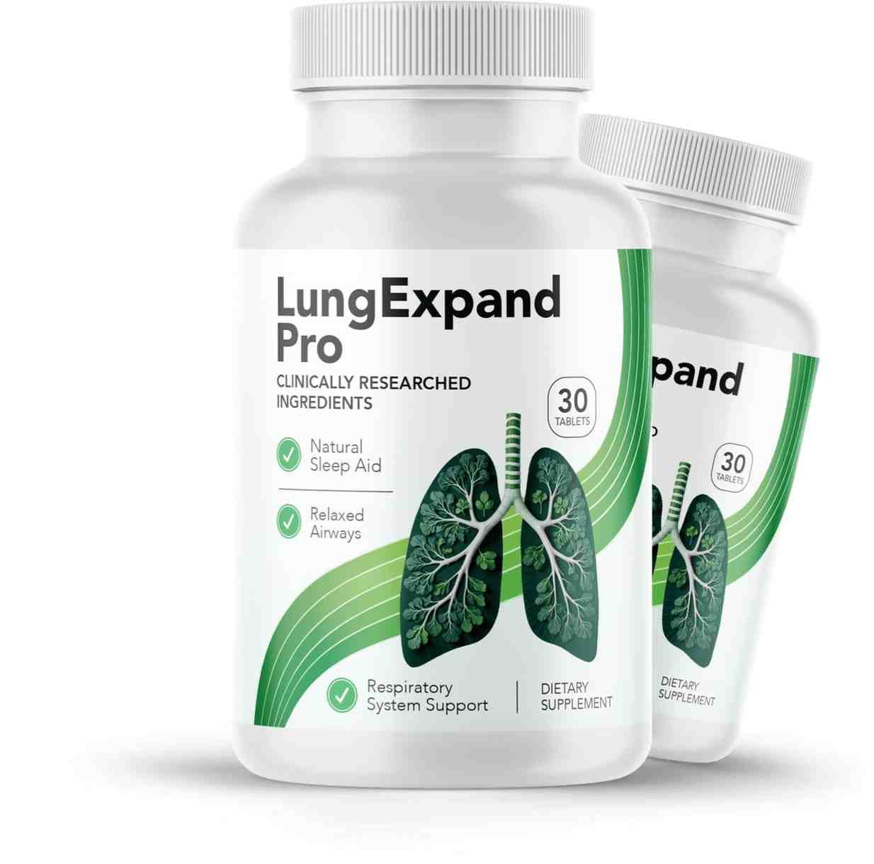 LungExpand Pro respiratory support tablets — Clinically Researched Ingredients — Natural Sleep Aid, Relaxed Airways, Respiratory System Support — 30 tablets