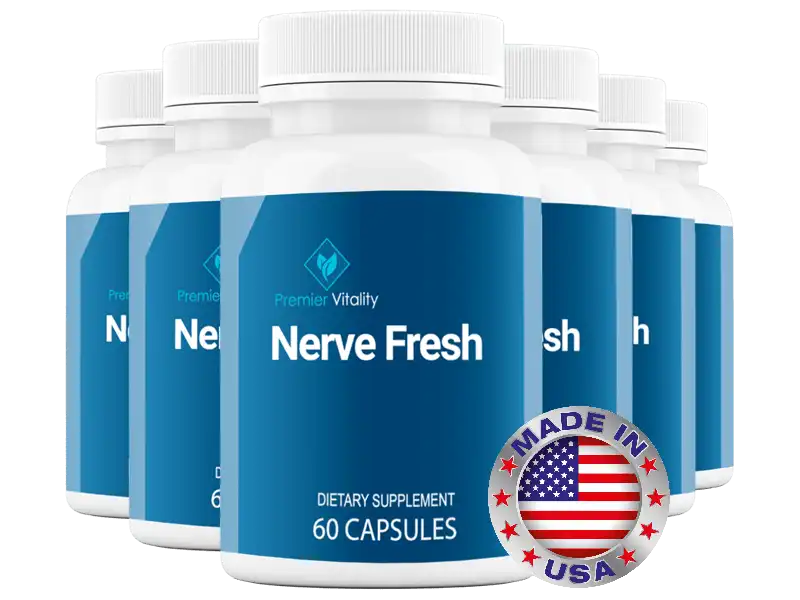 Nerve Fresh Premier Vitality 60 capsules dietary supplement Made in USA — Passionflower Corydalis Prickly Pear Marshmallow Root California Poppy neuropathy nerve support formula