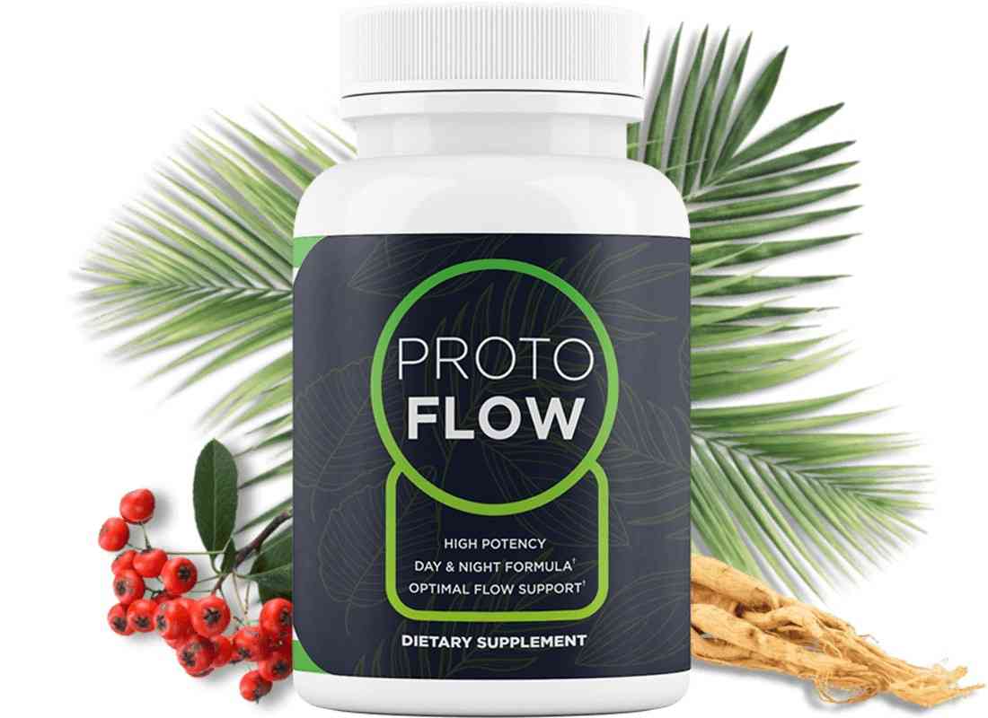 ProtoFlow 60 capsules High Potency Day and Night Formula Optimal Flow Support dietary supplement by PhytoThrive Labs — Saw Palmetto Hawthorn Epimedium Ginkgo Chinese Ginseng prostate support