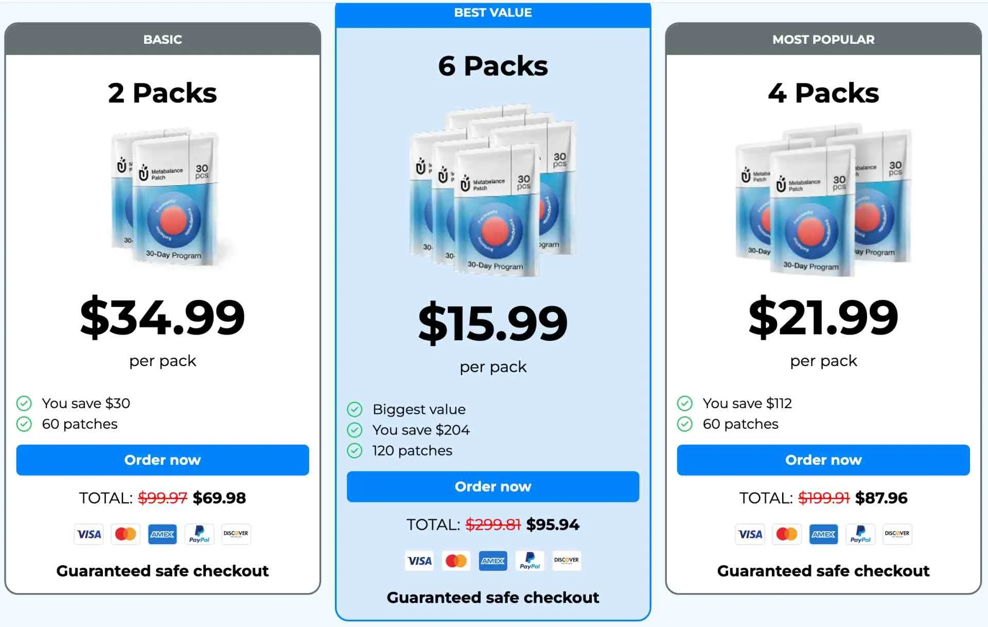 Purisaki Berberine Patch pricing — 2 pack, 4 pack, 6 pack options