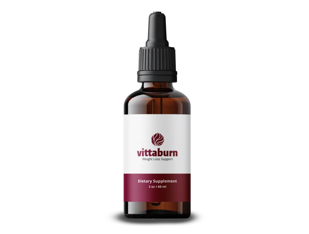 VittaBurn Weight Loss Support 2 oz 60ml amber dropper bottle dietary supplement — liquid formula with Green Tea Extract Maca Root Grape Seed Guaraná Siberian Ginseng Astragalus Root
