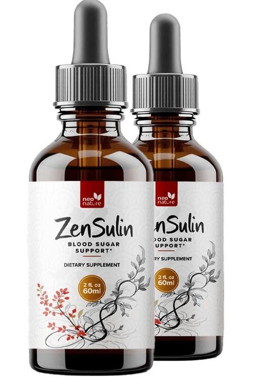 ZenSulin Blood Sugar Support 2 fl oz 60ml amber dropper bottles by Neo Nature — Natural Diabetes Support liquid dietary supplement with Cinnamon Licorice Root Turmeric Coriander Bitter Melon Resveratrol